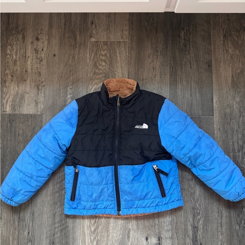 The North Face Kids' Black and Blue Puffer Jacket